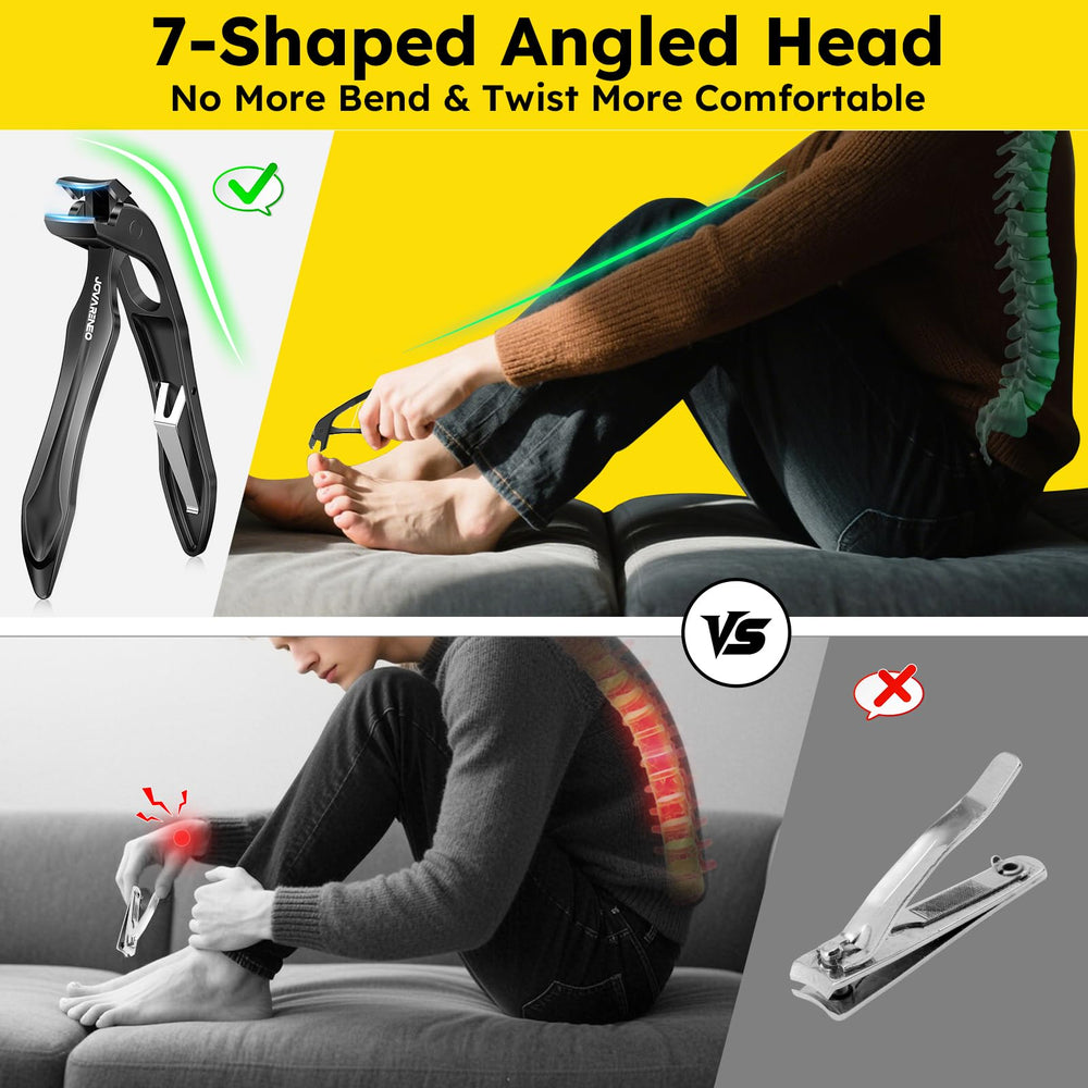 Jovareneo upgraded slanted nail cutter following natural nail shape for precision