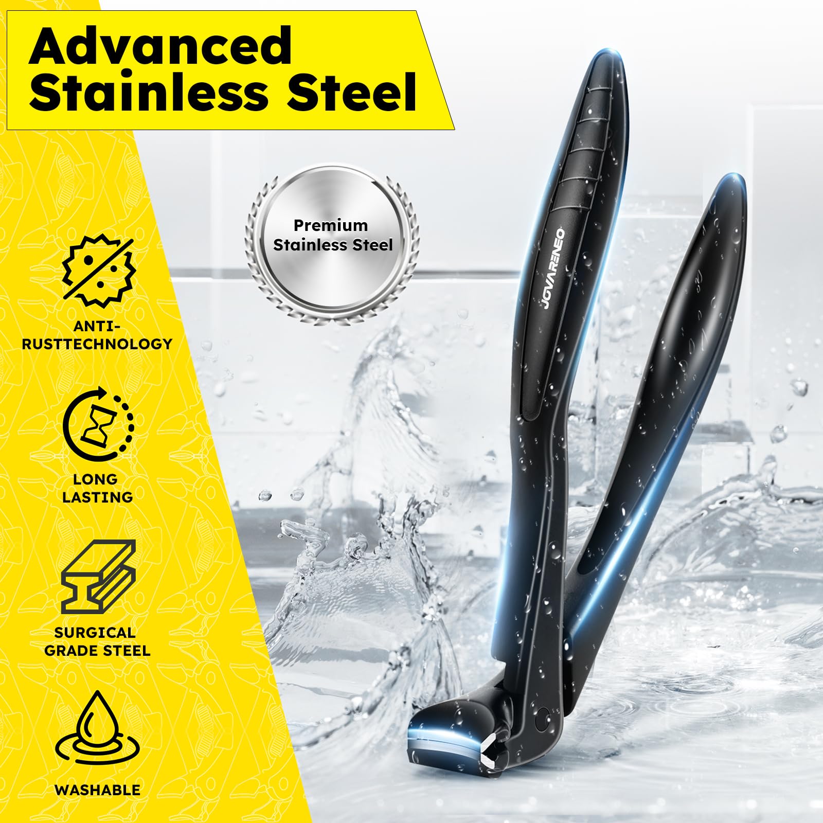 Jovareneo toenail clippers anti-splash cutter minimizes mess during trimming