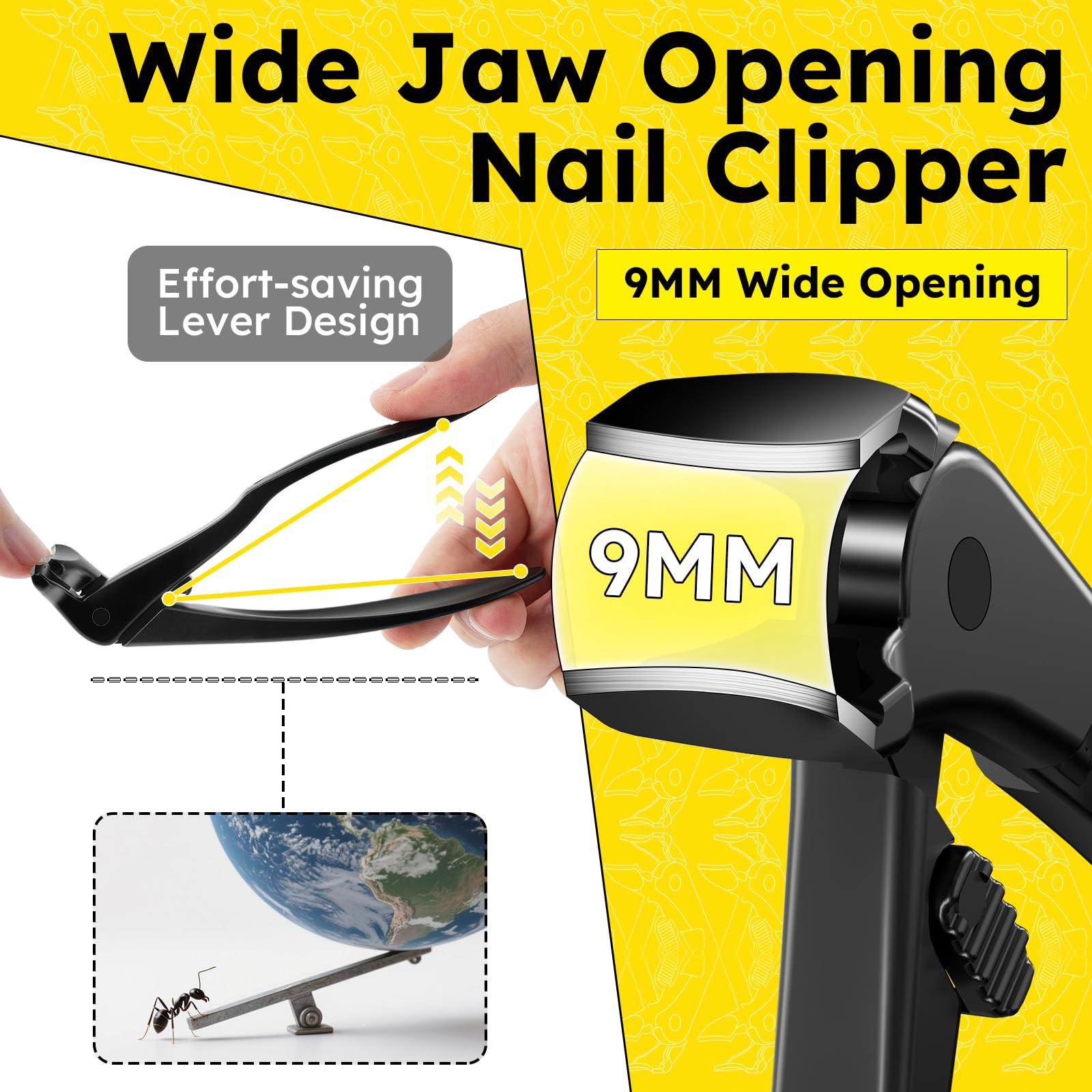 Jovareneo toenail clippers safety-lock ensures safe storage and accidental-cut prevention