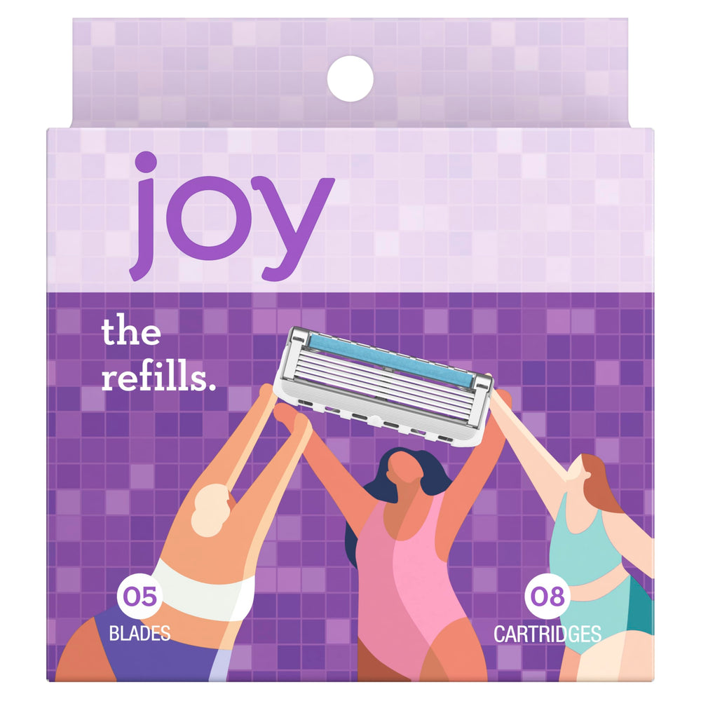 JOY Razor Refills click into the handle for easy assembly