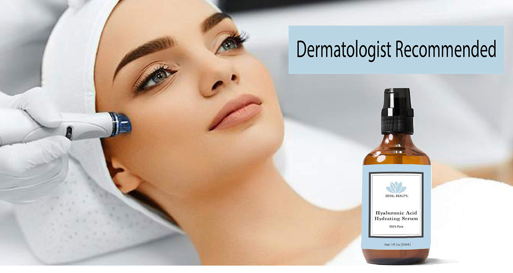 JOYAL BEAUTY Hyaluronic Serum applied to damp skin for hydration