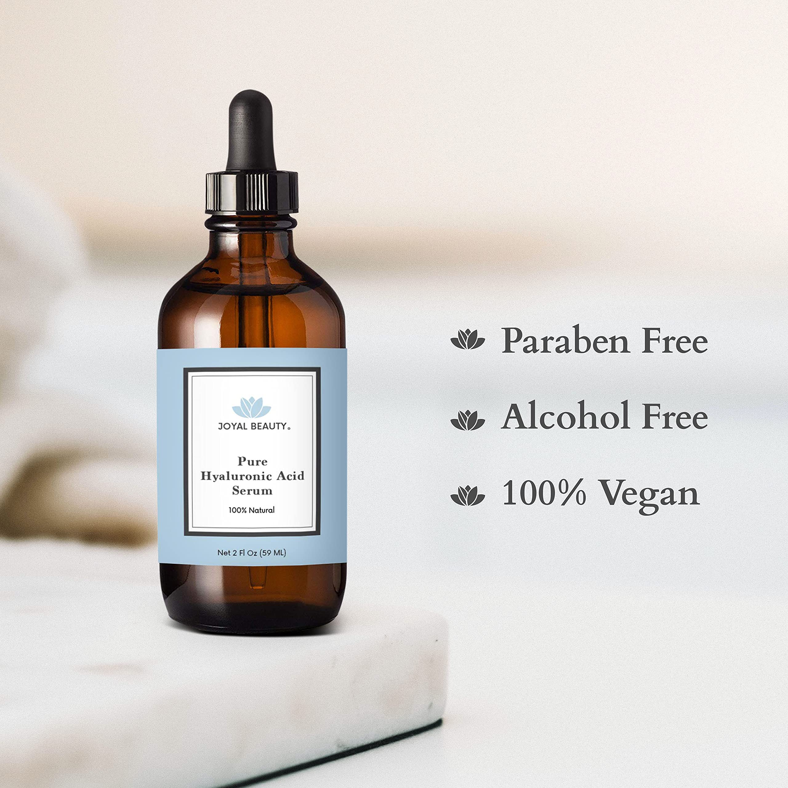 JOYAL BEAUTY Hyaluronic Serum packaging highlights premium design.