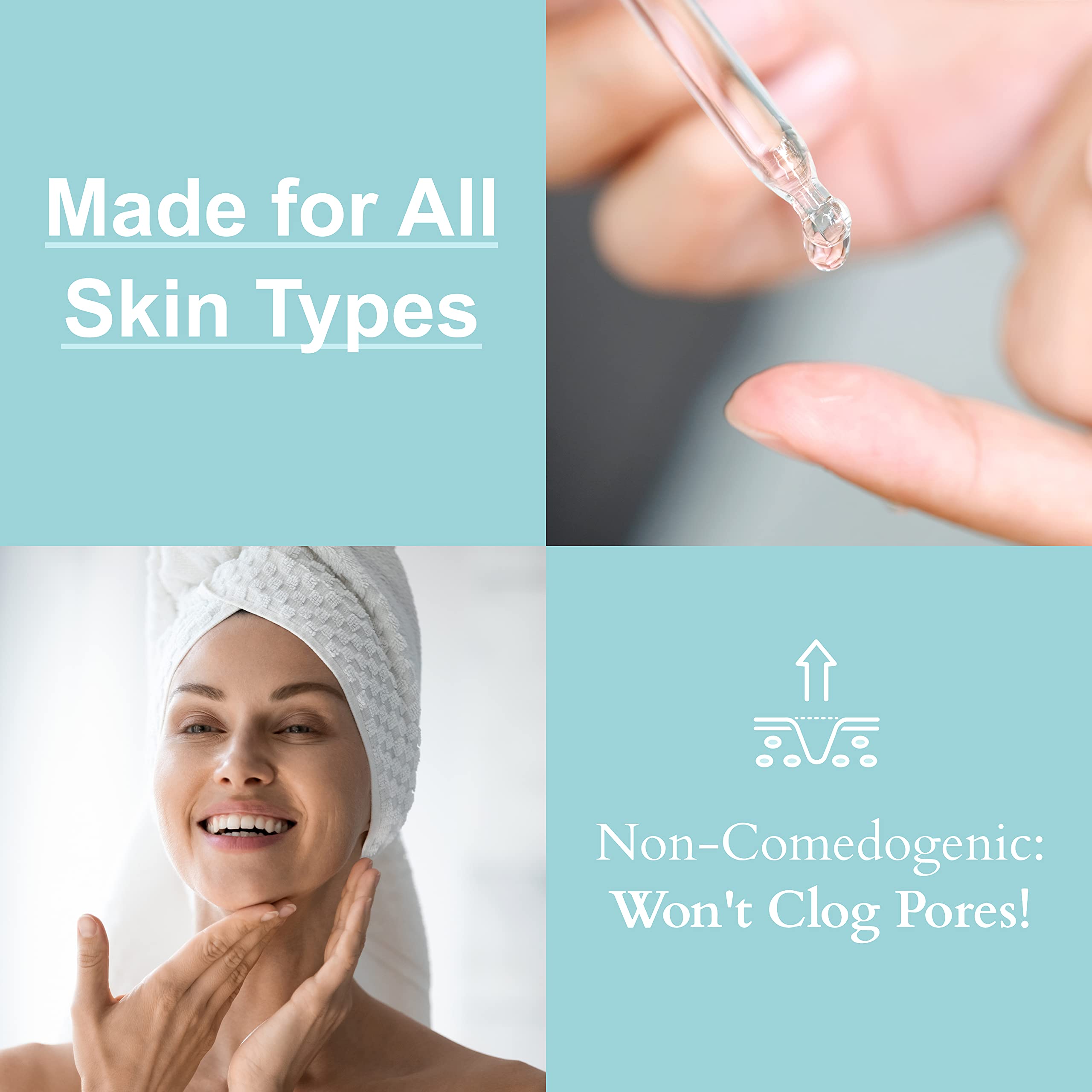 JOYAL BEAUTY Hyaluronic Serum texture close-up shows silky finish.