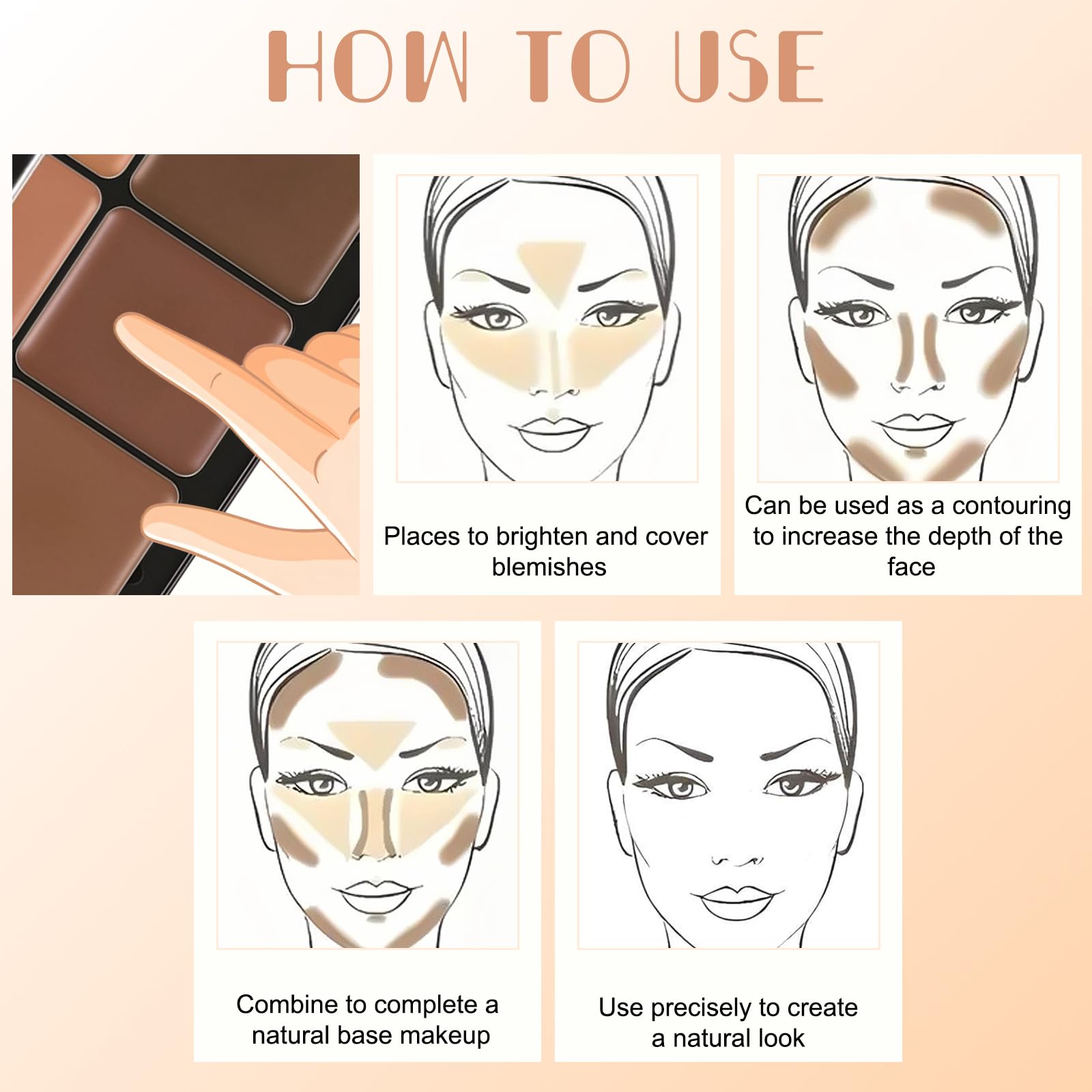 Joyeee makeup brush set ready for precise application on the go