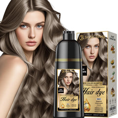 Joyful Young ash brown dye shampoo packaging shows at-home color convenience.