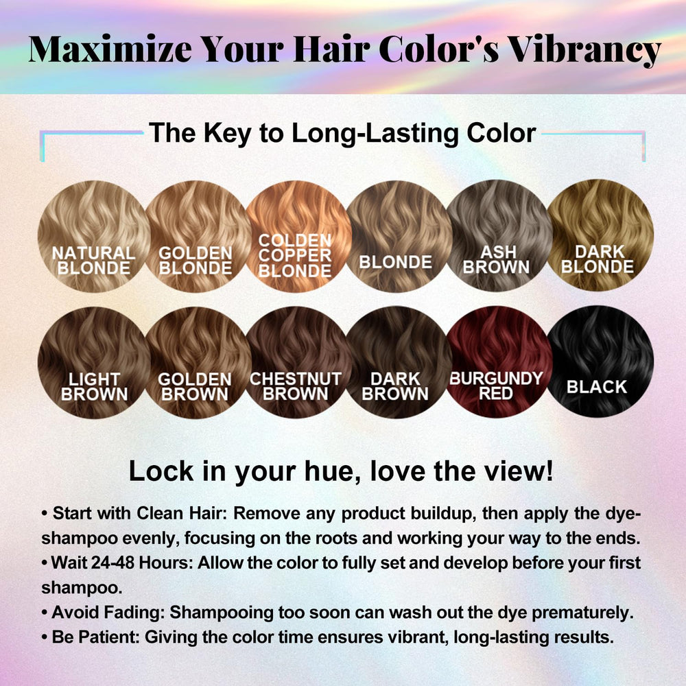 Joyful Young color shampoo outer packaging with natural ingredients list.