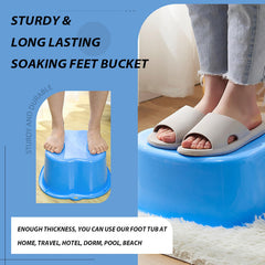JoyMay foot bath raised dots bottom enables gentle foot scrubbing during at-home pedicures.
