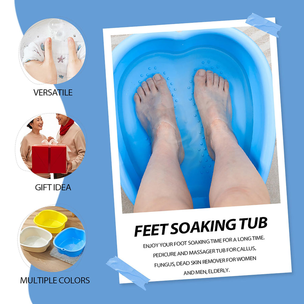 JoyMay foot soak basin easy-clean lip assists smooth transfers and mess-free use.