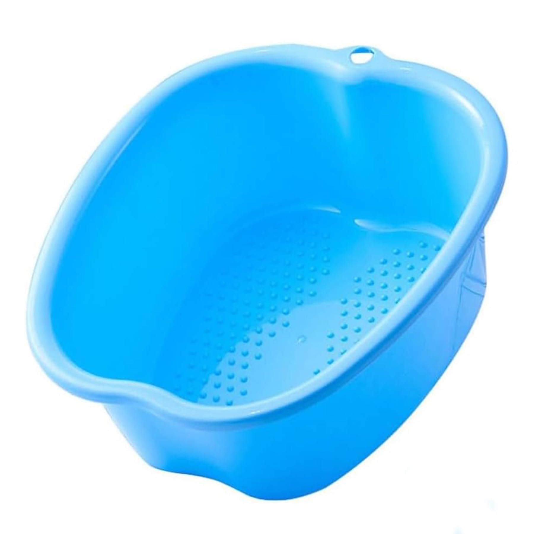 JoyMay foot soaking basin blue side view offers a spacious home spa experience for tired feet.