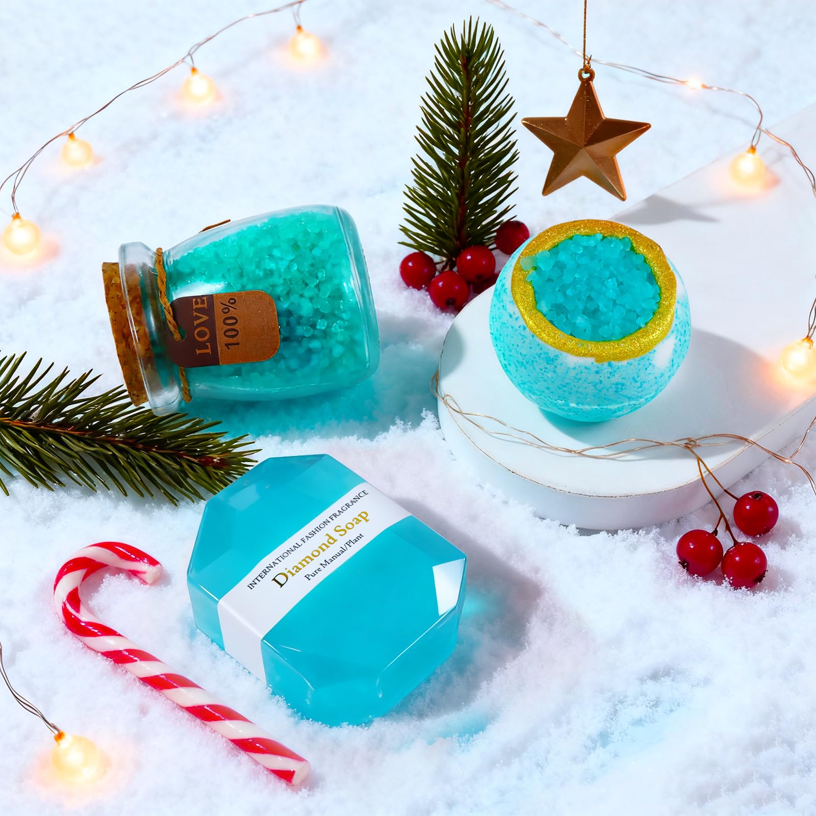 Joyvella bath bombs and salts offer muscle-soothing relaxation in a calming bath.