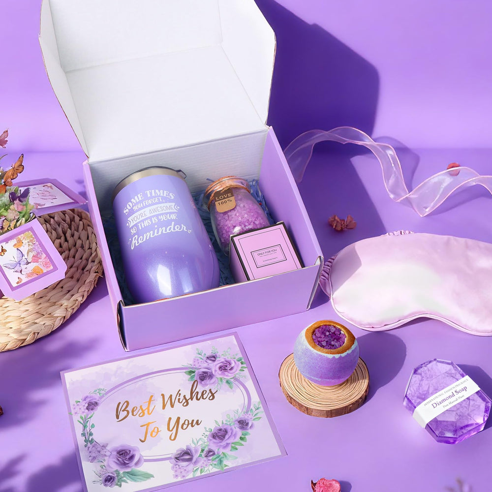 Joyvella Lavender bath bomb for soothing relaxation during baths.