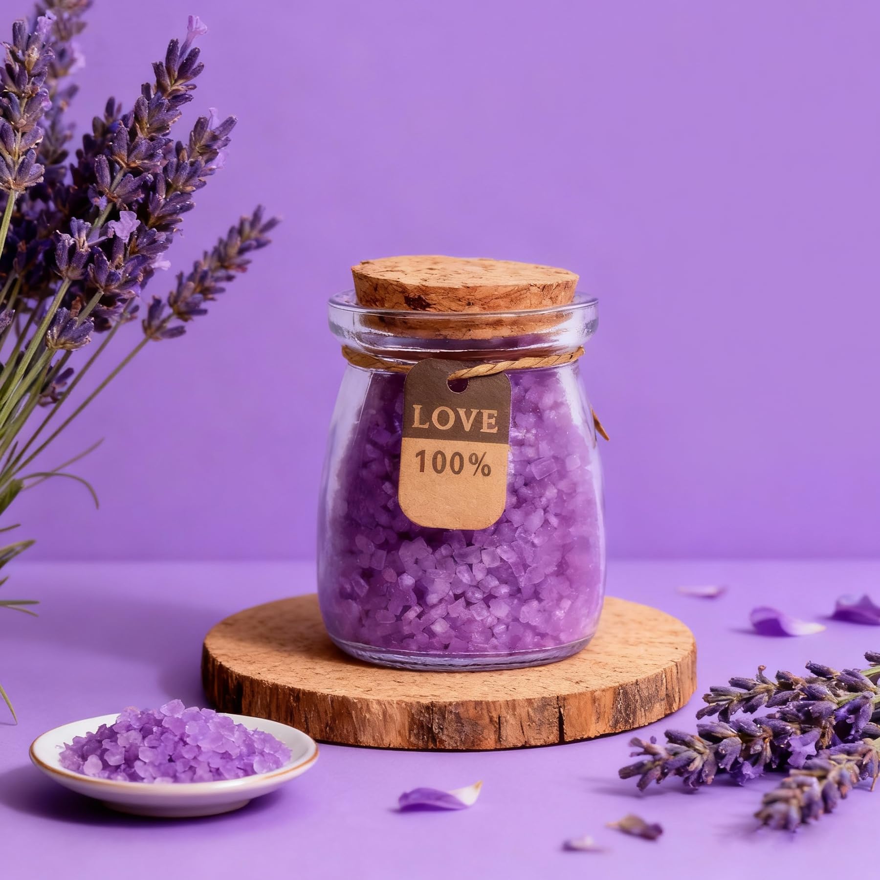 Joyvella Lavender gift box showcases premium self-care essentials in purple packaging.