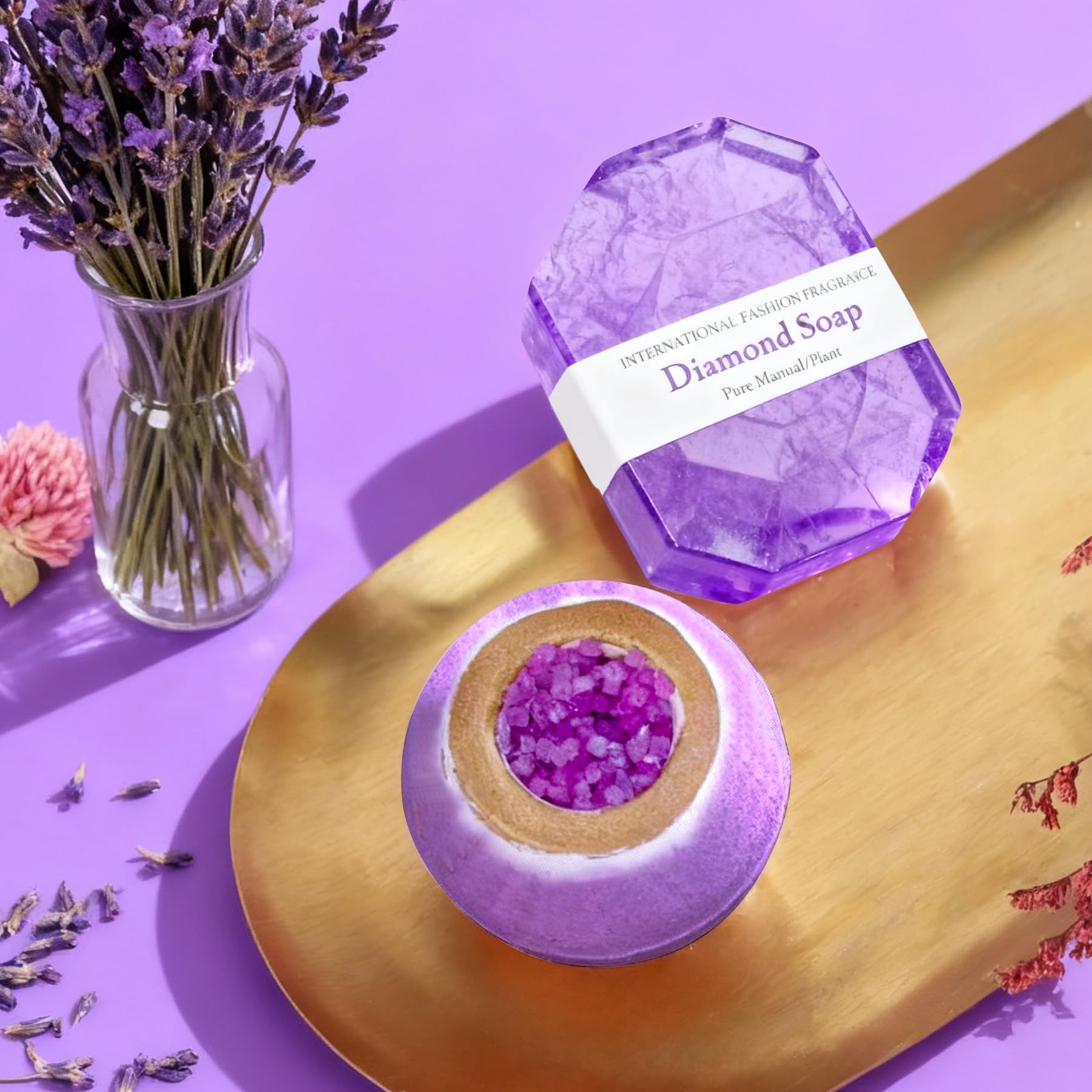 Joyvella Lavender greeting card adds a personal message option.