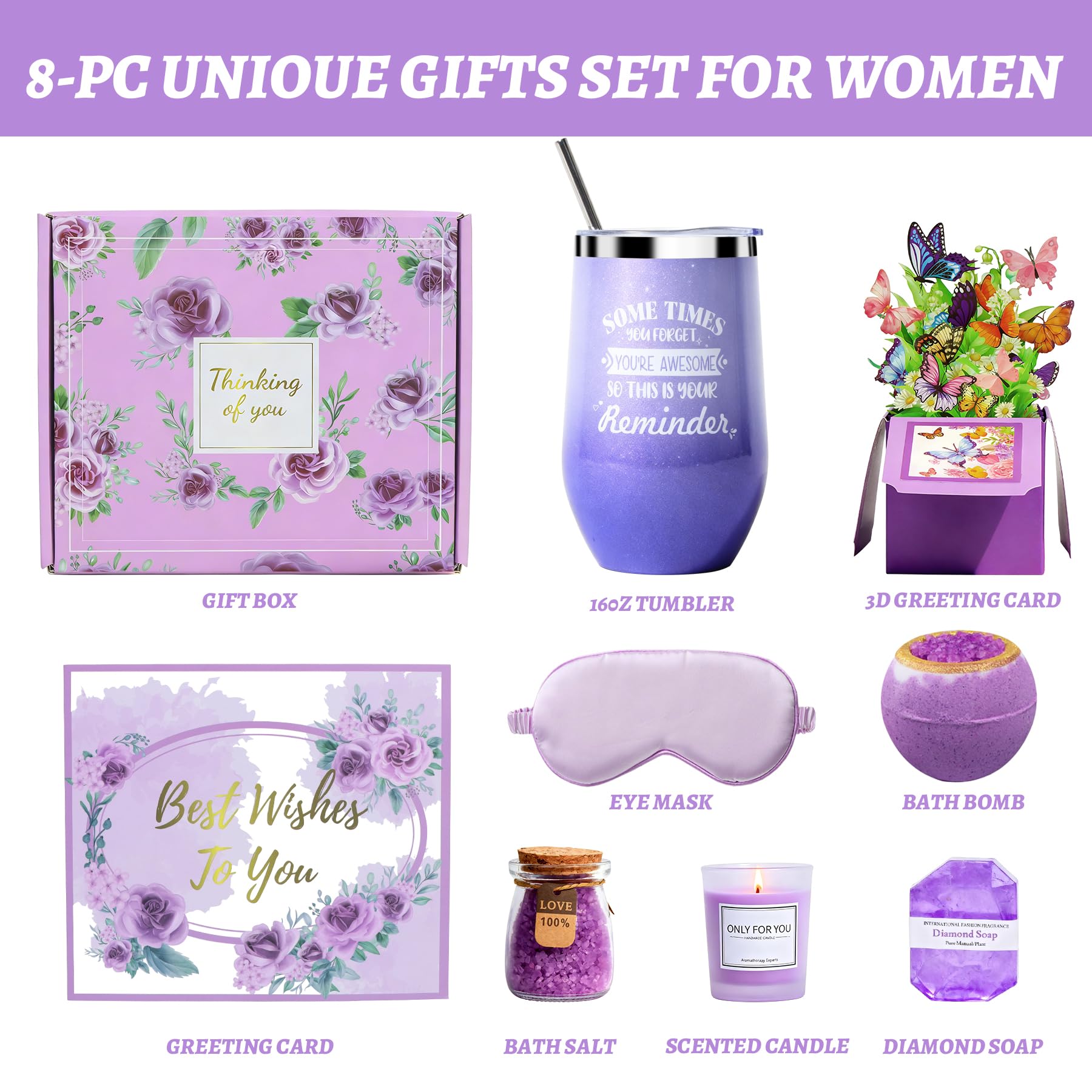 Joyvella Lavender scented candle for relaxing ambiance and mood enhancement.