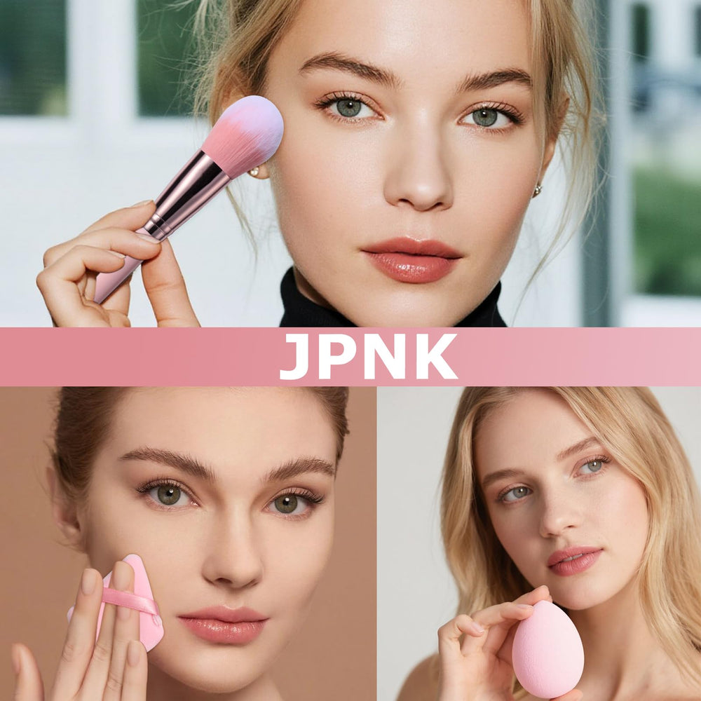 JPNK travel-friendly brush set includes compact tools for on-the-go touch-ups.