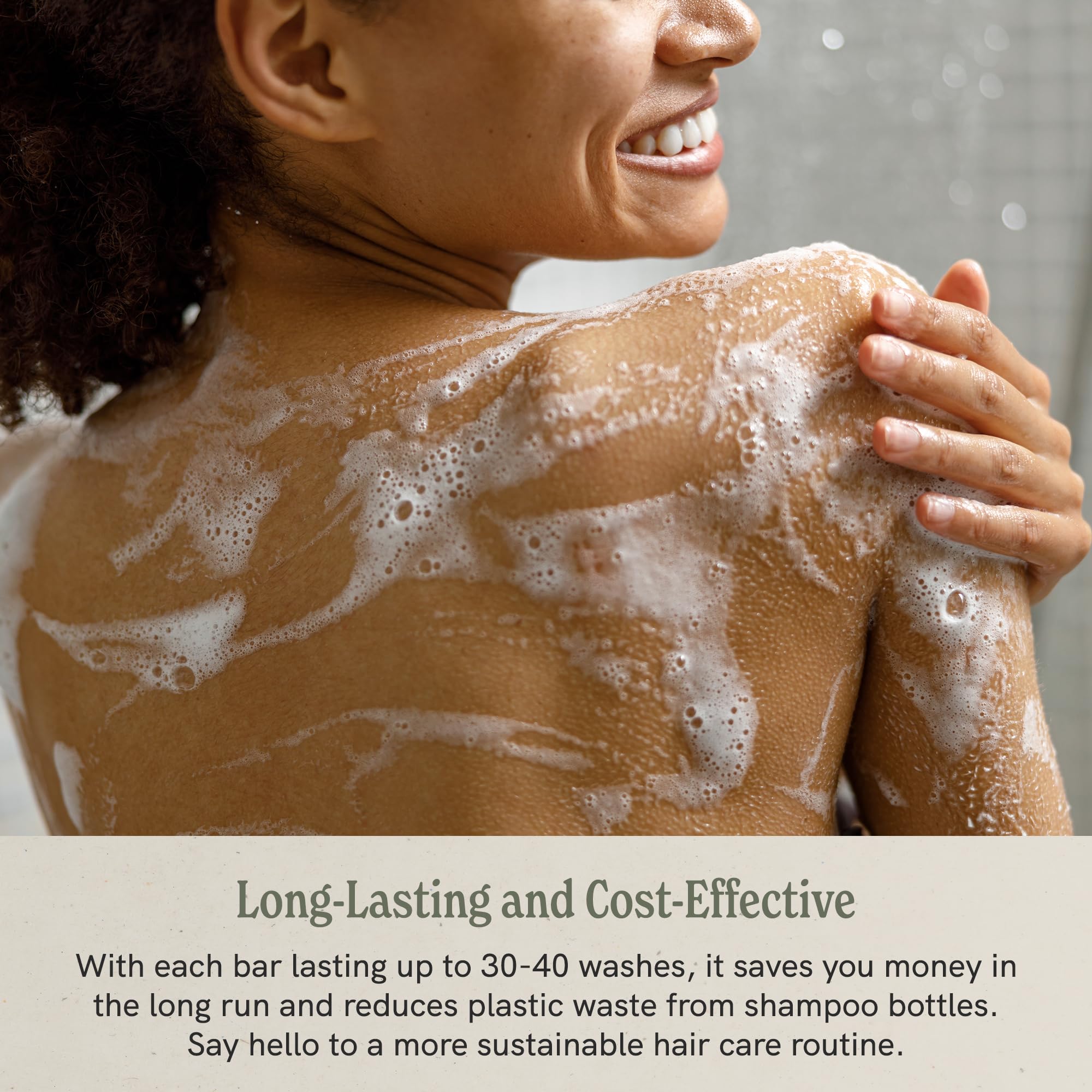 J.R.LIGGETT'S All hair types friendly shampoo bar demonstrates versatile use.