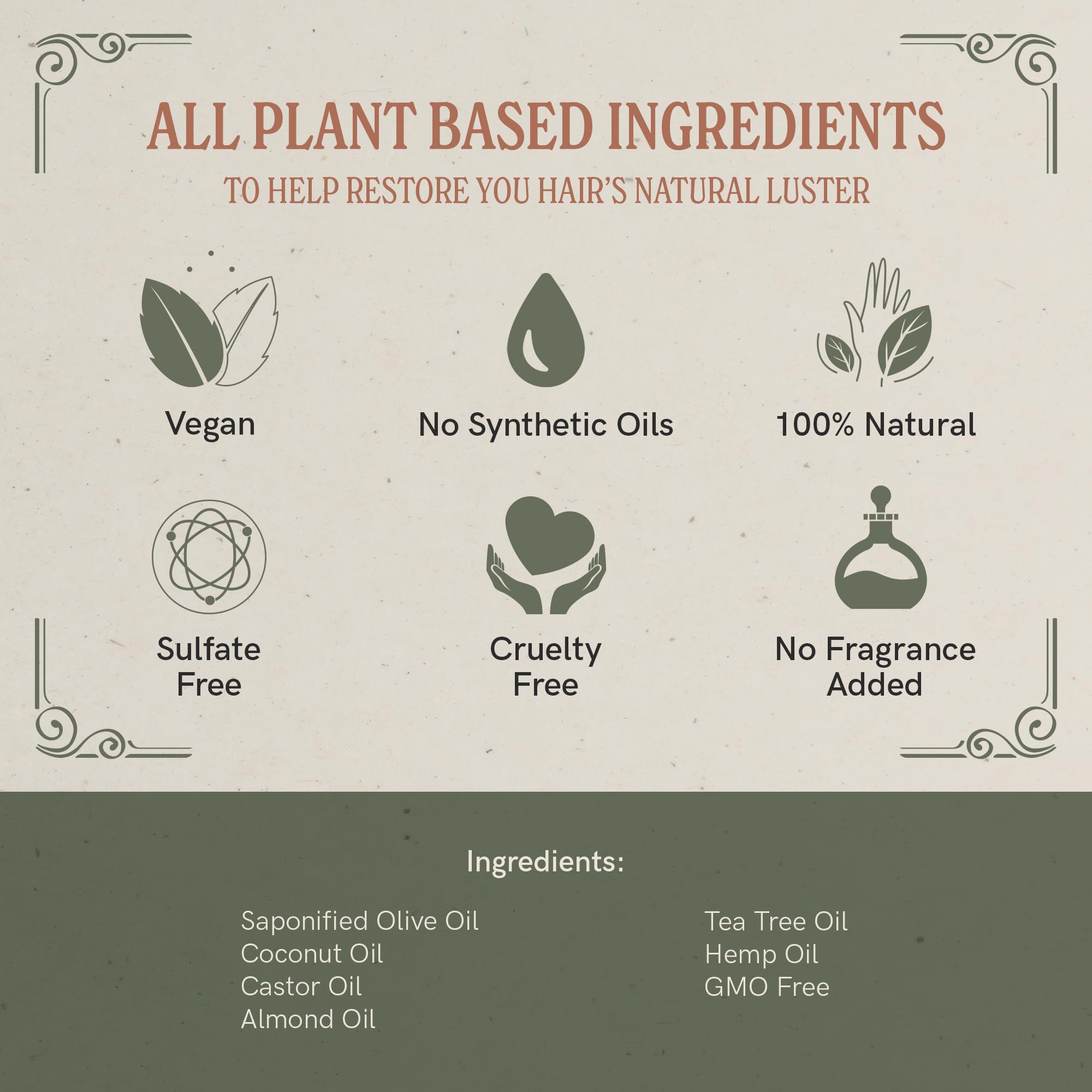 J.R.LIGGETT'S Tea Tree Shampoo Bar ingredients coconut-almond calms scalp naturally