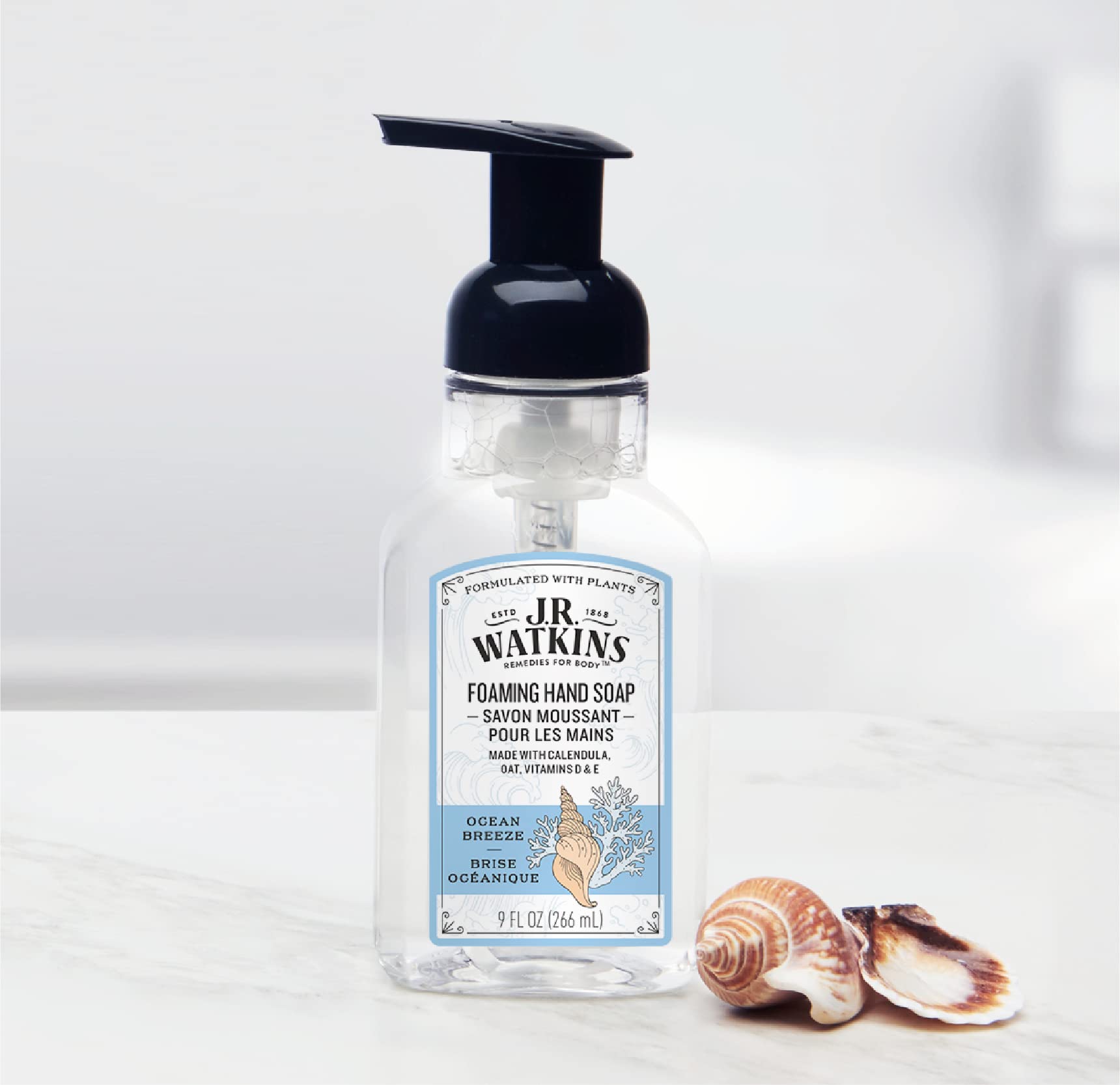 J.R. Watkins alcohol-free formula cleans without drying skin.