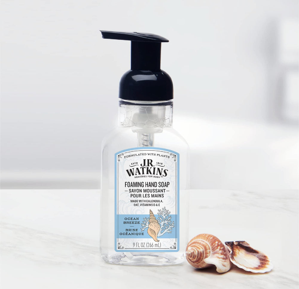 J.R. Watkins alcohol-free formula cleans without drying skin.