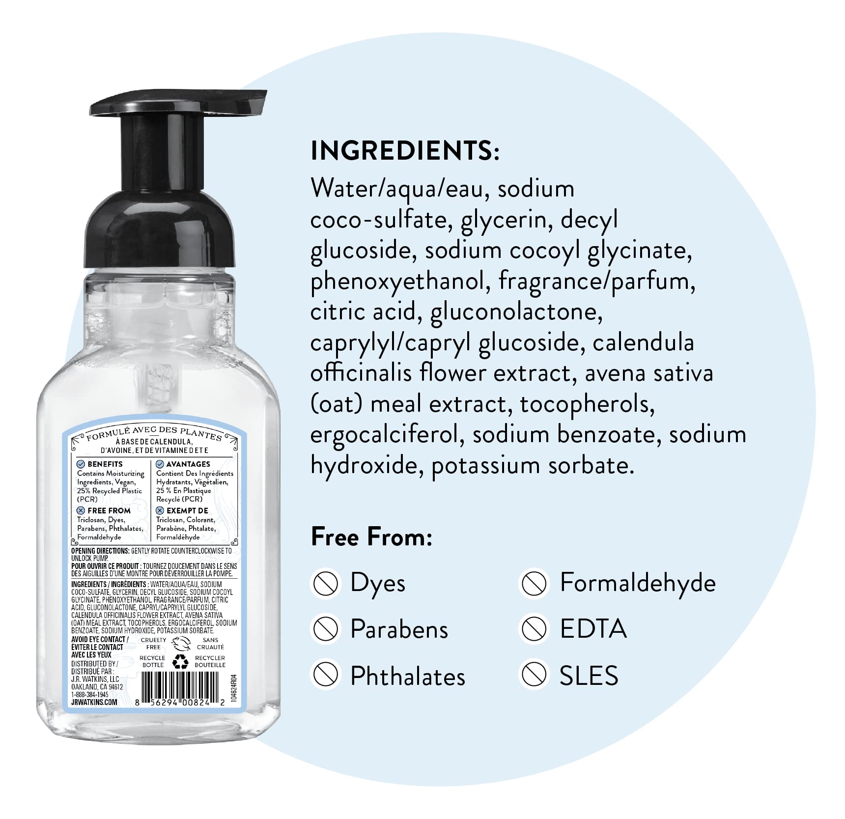 J.R. Watkins eco-friendly ingredients balance cleansing with skin nourishment.