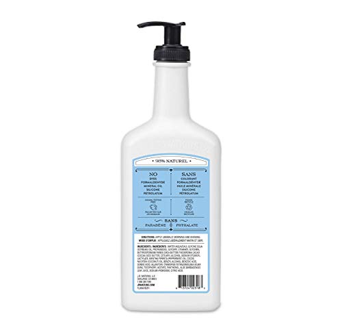J.R. Watkins peppermint label closeup highlights natural formula and skin-friendly ingredients.