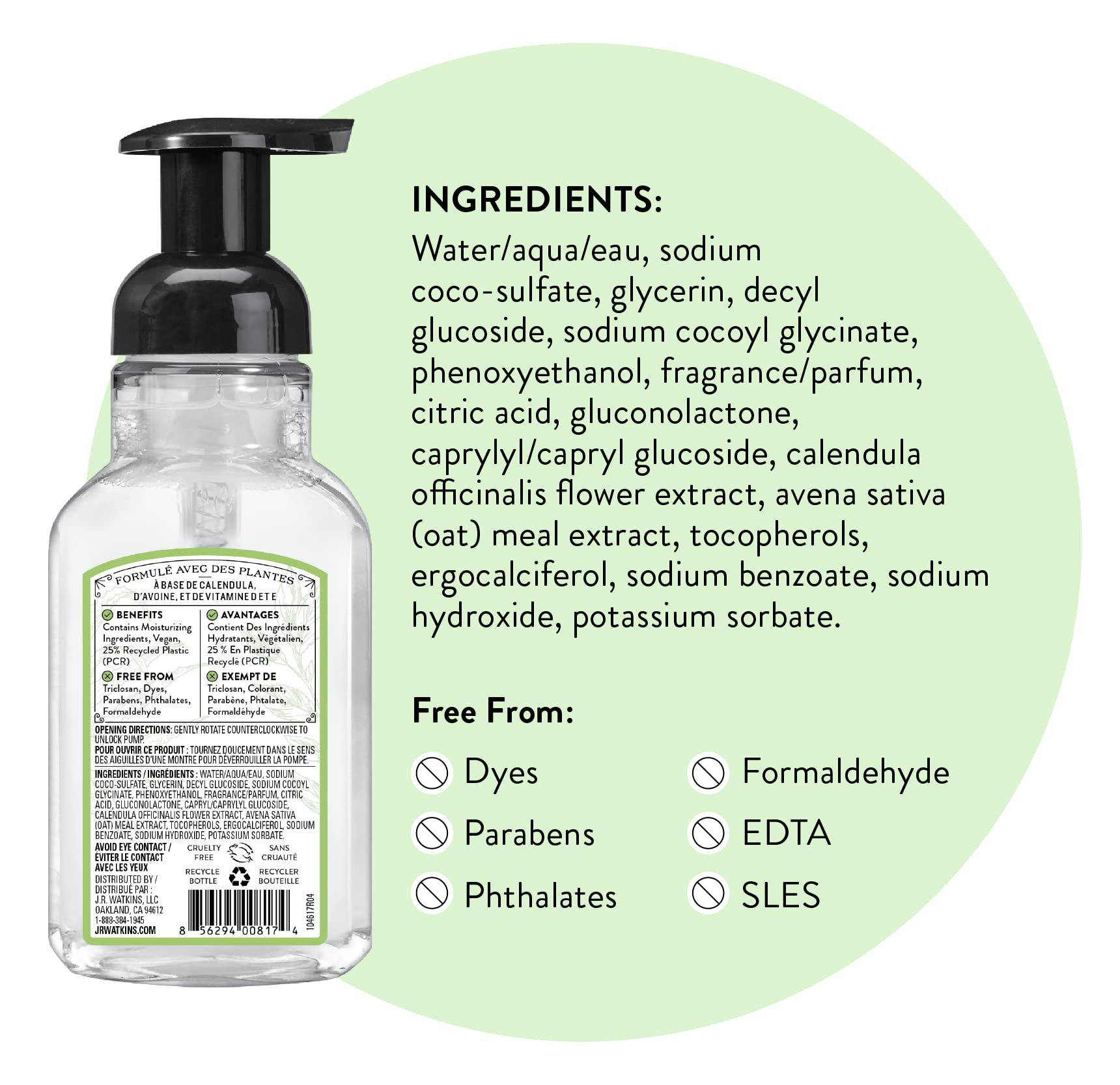 J.R. Watkins plant-based ingredients emphasize gentle cleansing