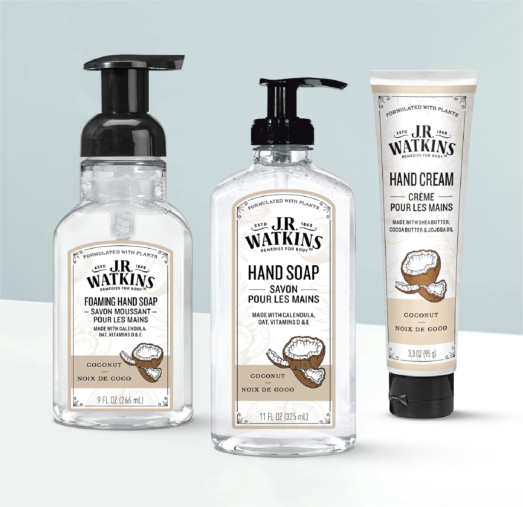 J.R. Watkins ingredients list highlights shea, cocoa, avocado oils for skin nourishment