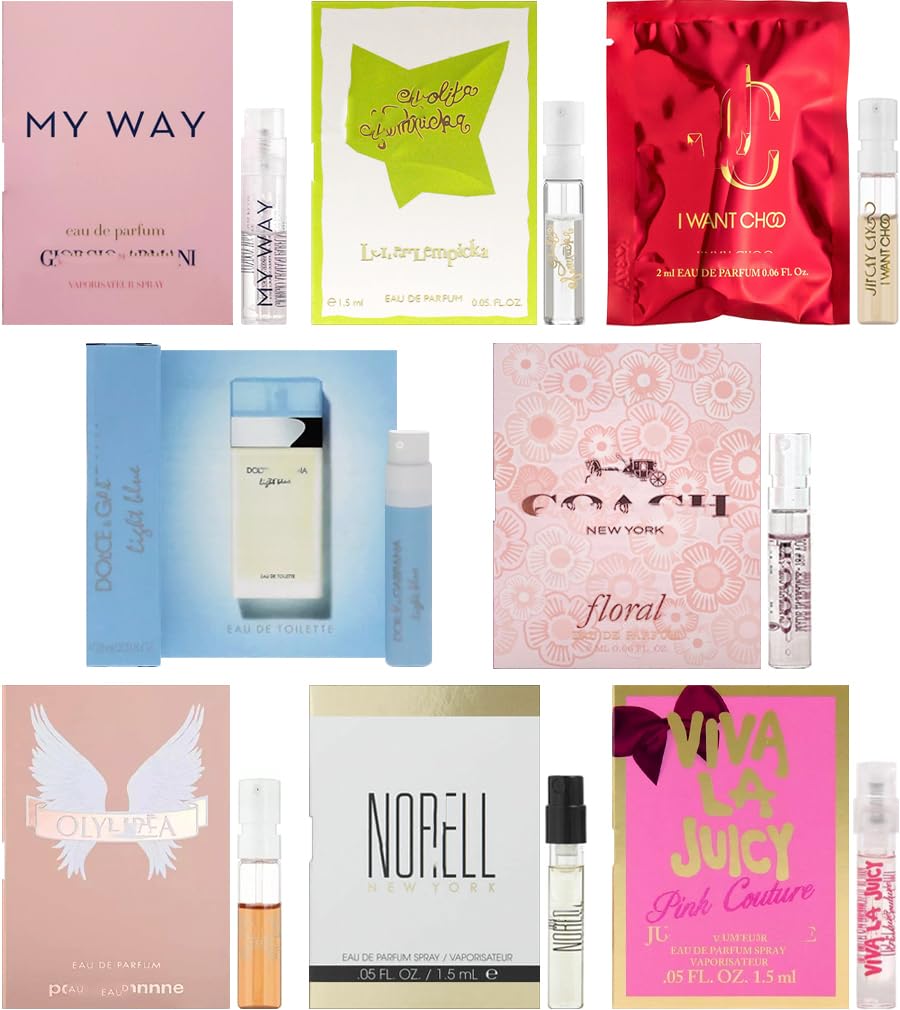 JRoBeauty designer fragrance sampler collection of vials for try-before-you-buy.