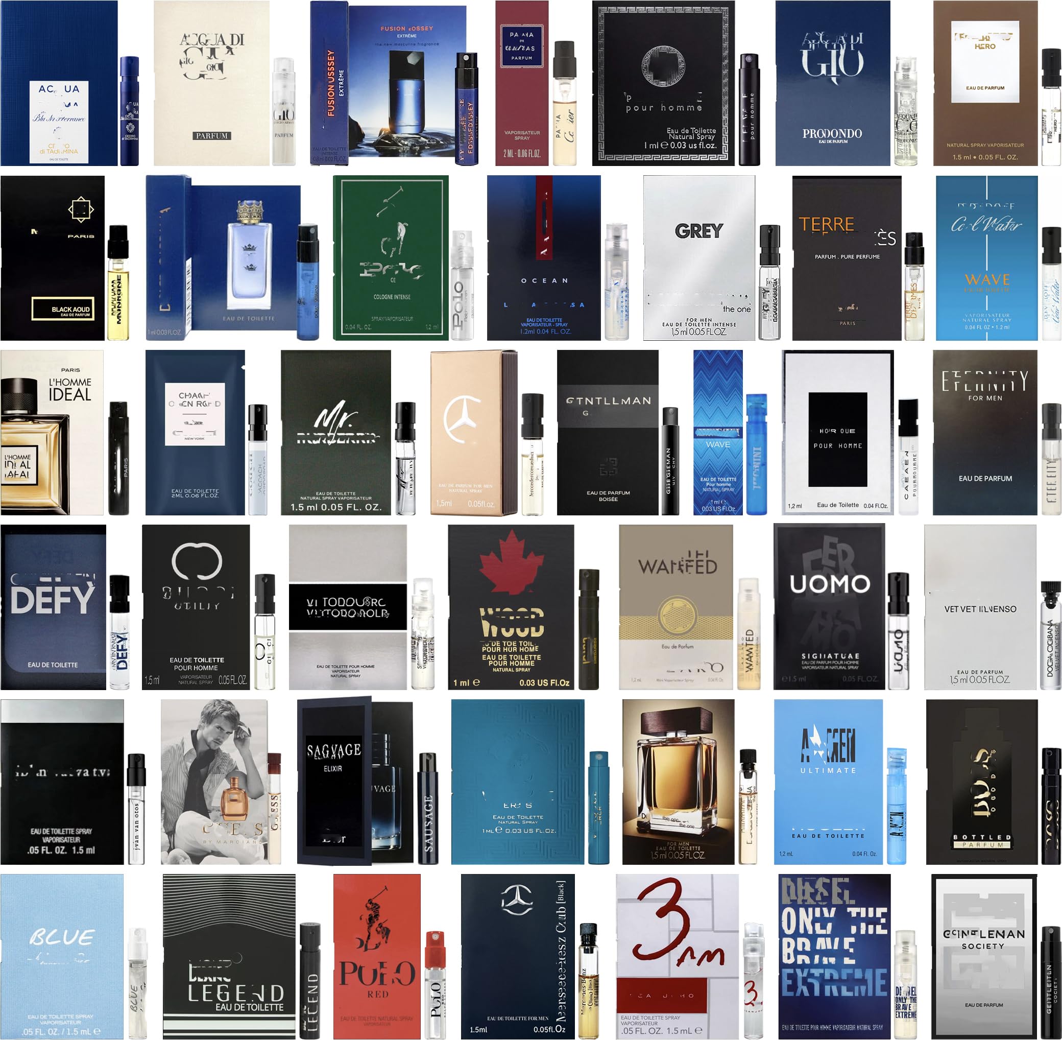 JRoBeauty men's cologne selection panel showcases diverse scents for daily wear