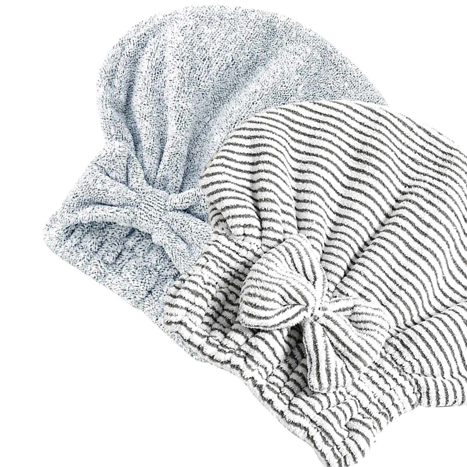 Jseng bamboo fiber hair drying cap 2pc large wrap for fast drying and overnight conditioning
