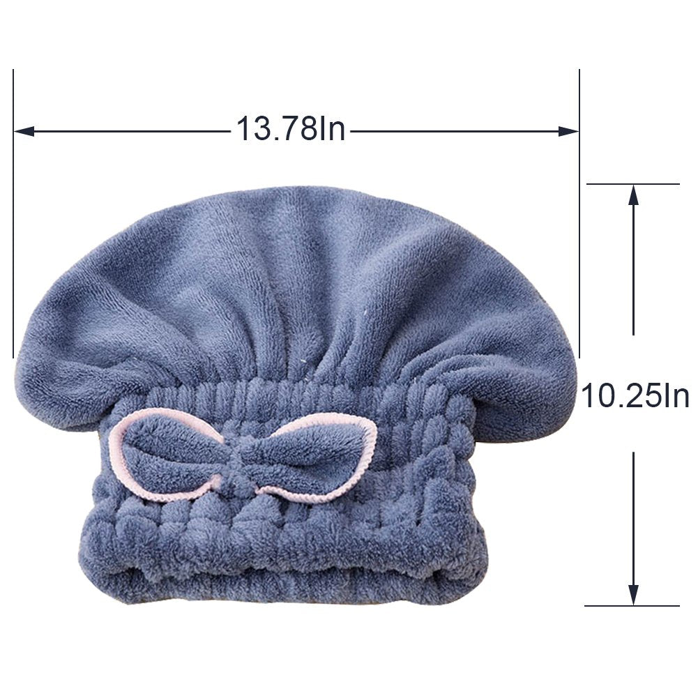 Jseng drying cap turban wrap on head demonstrates secure fit for damp hair drying.