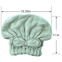 Jseng microfiber-hair-drying-cap in use shows efficient moisture absorption and quick dry.