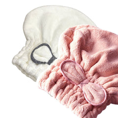 Jseng microfiber hair drying cap large for fast, gentle drying and overnight conditioning.