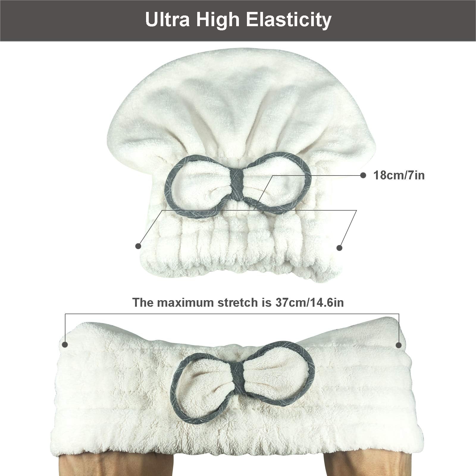 Jseng one-size-fits-all drying cap shown on a head for versatile fit