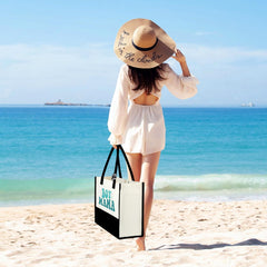 JSTUMB Canvas Makeup Bag provides ample space for daily essentials.