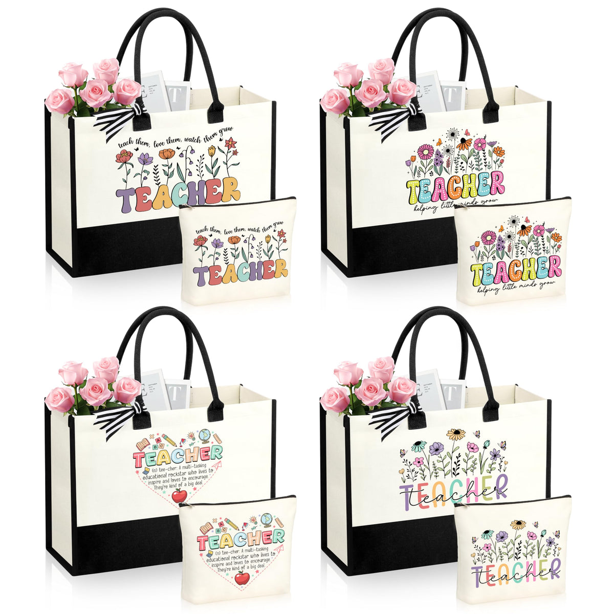 JSTUMB teacher gift tote bag—durable cotton canvas for everyday use and organization.