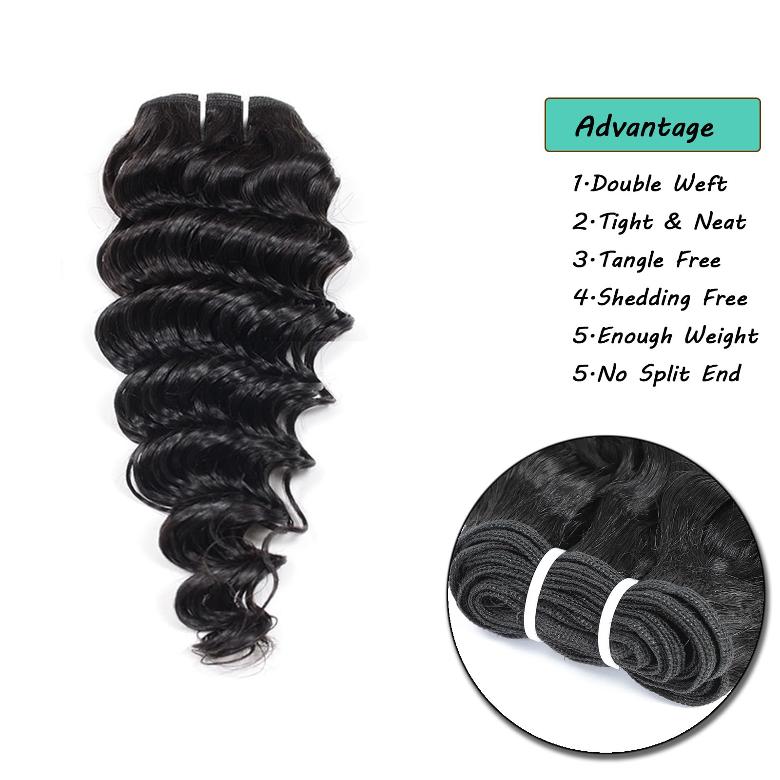 JTdebade Deep Wave bundles natural black color for seamless daily wear