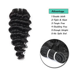 JTdebade Deep Wave bundles natural black color for seamless daily wear