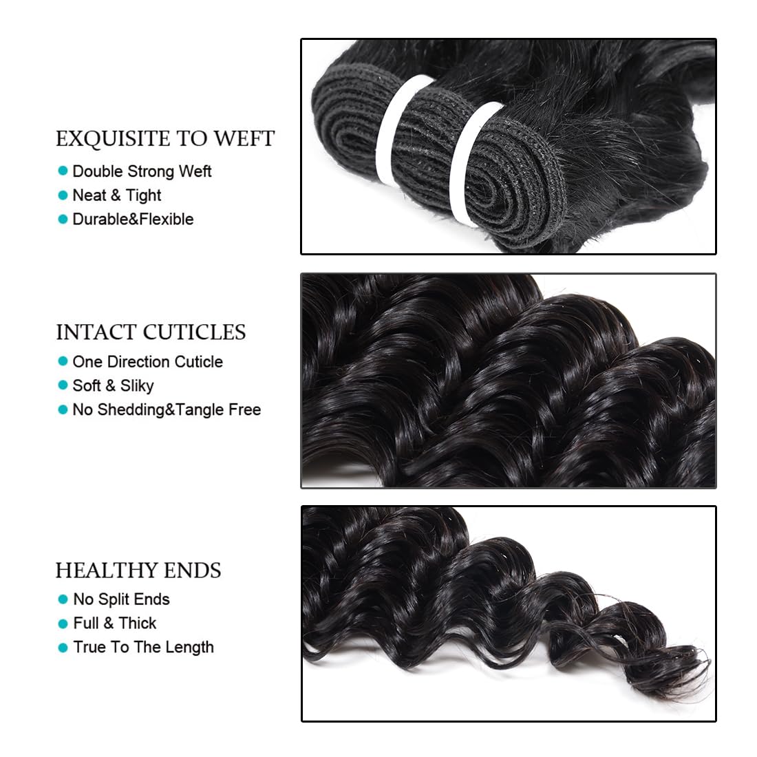 JTdebade Deep Wave bundles soft silky feel ideal for comfortable styling