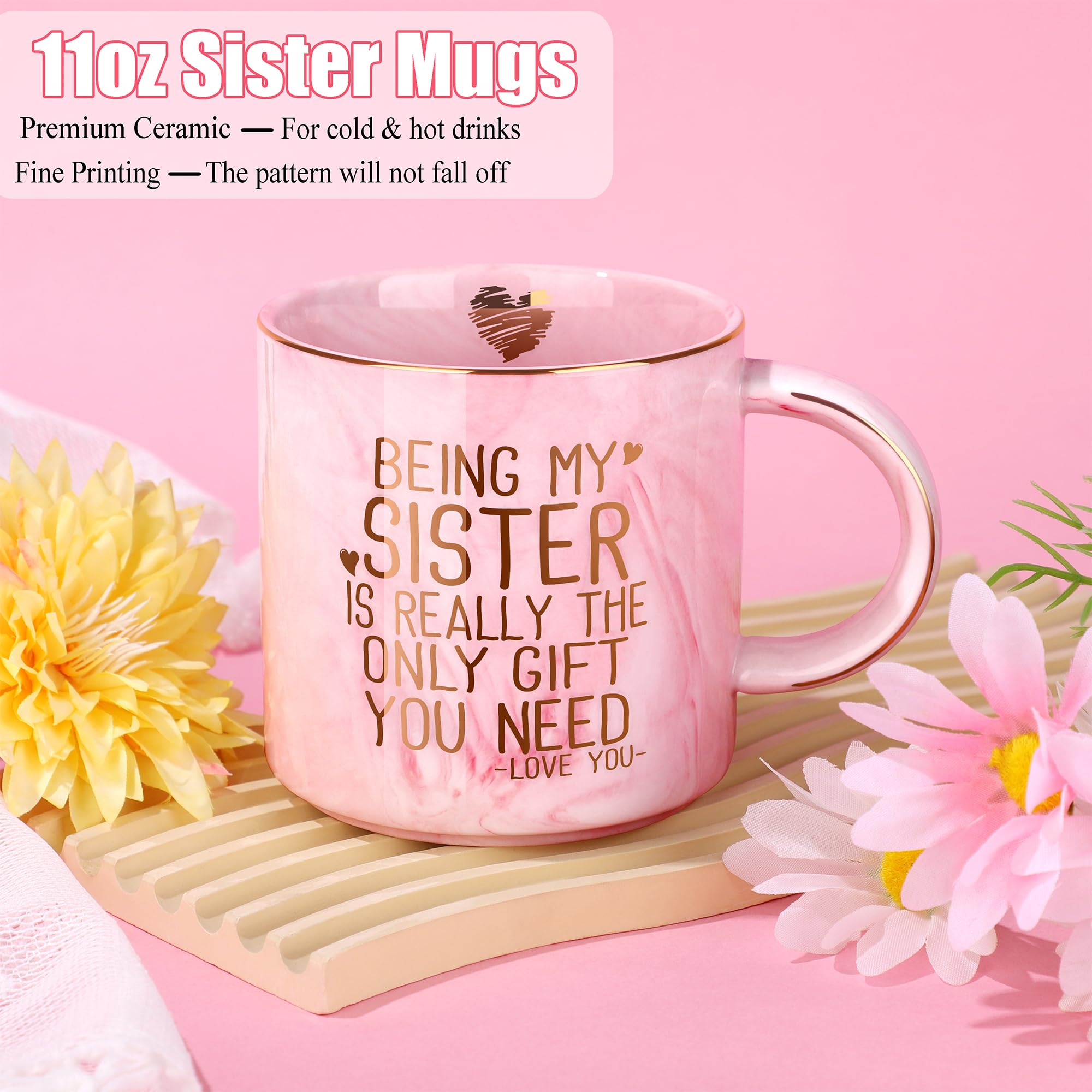 JTENGTOP sister gift basket double-sided makeup bag for portable cosmetics.