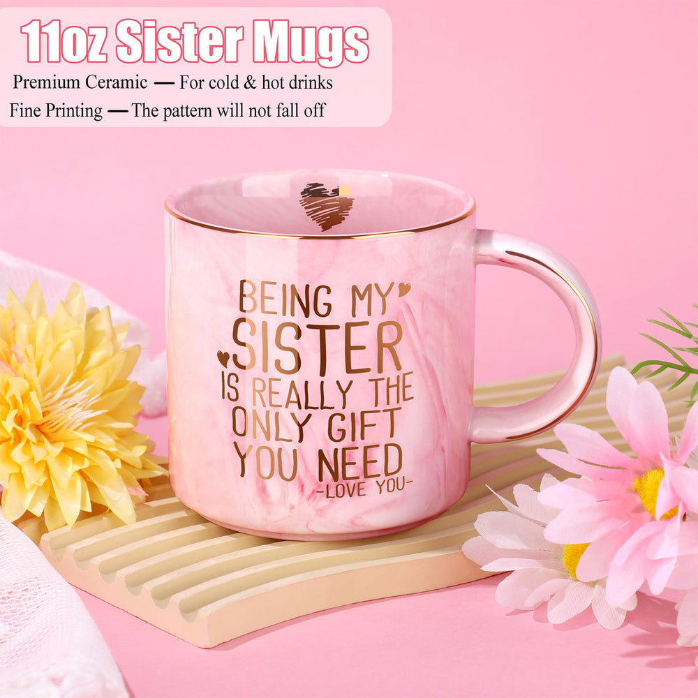 JTENGTOP sister gift basket double-sided makeup bag for portable cosmetics.
