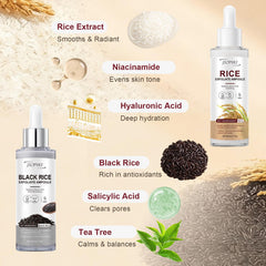 Jtopyrt Glow Rice Extract Gel texture swatch hints at gentle exfoliation and skin smoothing.