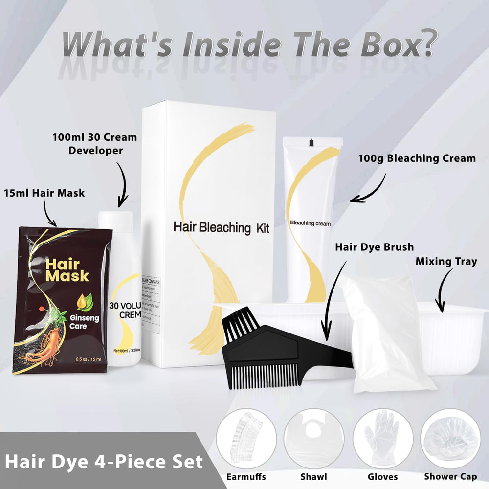 JUANCHI Gentle Cream Bleach Kit texture close-up highlights creamy no-drip application