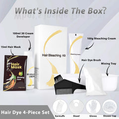 JUANCHI Gentle Cream Bleach Kit texture close-up highlights creamy no-drip application