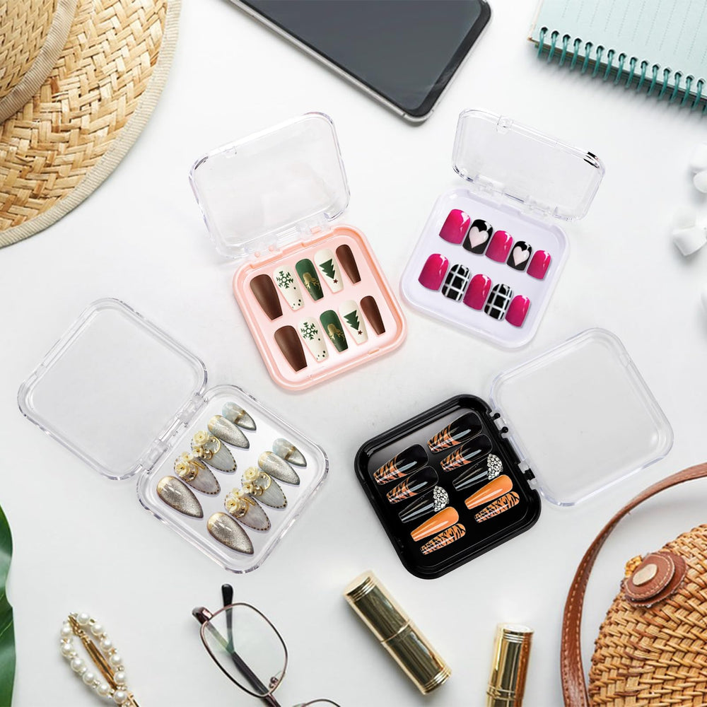 Jucoan travel-friendly nail box fits in a makeup bag for on-the-go styling