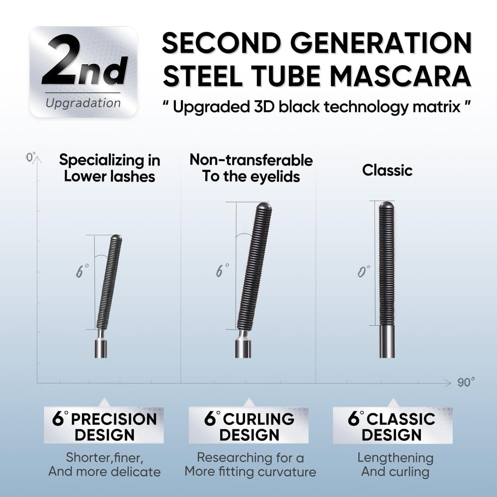 JUDYDOLL 3D Curling Eyelash Iron Mascara lashes after application show lifted curl.