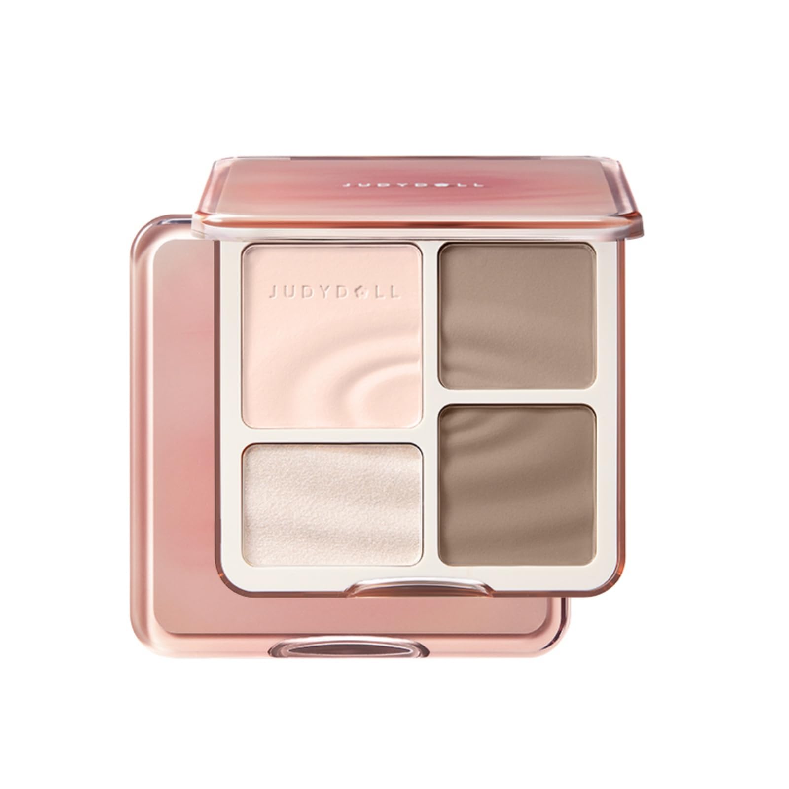 JUDYDOLL Highlight Contour Palette compact front view for travel-ready sculpting.