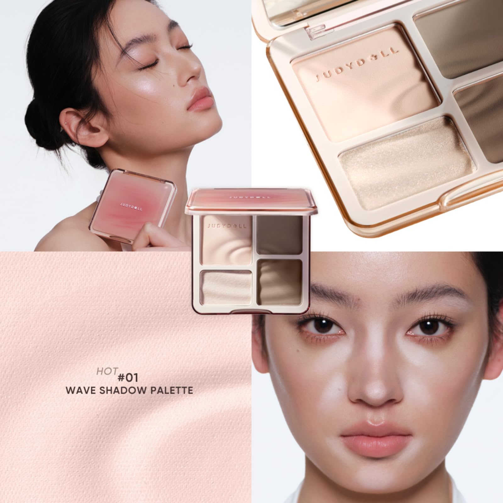 JUDYDOLL Highlight Contour Palette contour shade 1 for defined cheekbones.