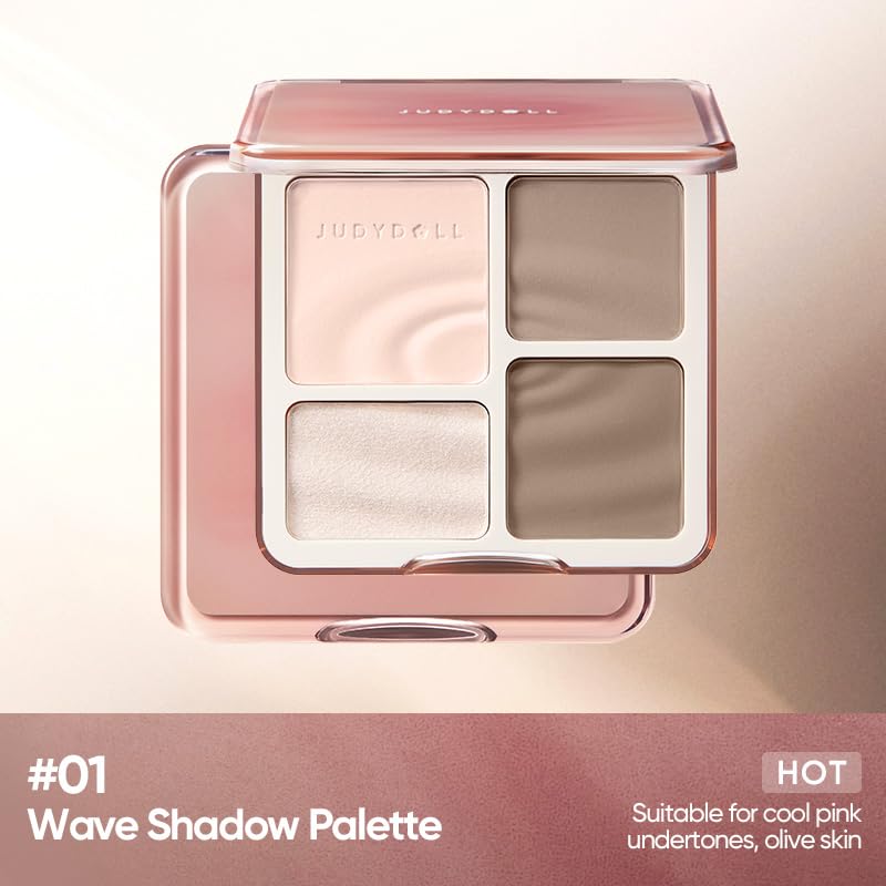 JUDYDOLL Highlight Contour Palette highlighter shade 1 for radiant glow.
