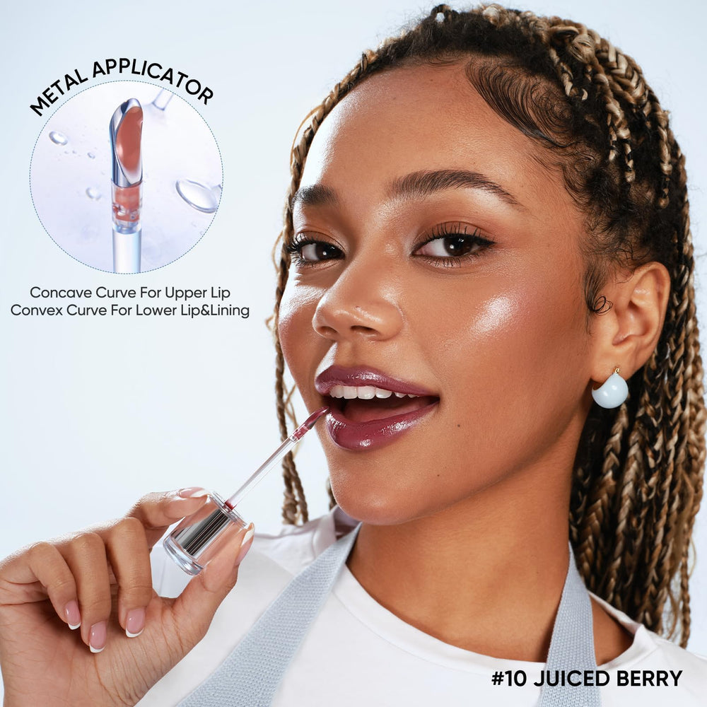 JUDYDOLL Ice Watery Lip Gloss moisturizes, keeping lips soft and hydrated